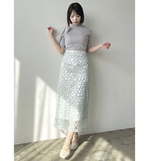 dazzlin「【藤井サチコラボ】マーガレットフラワータイトスカート」|スカート|