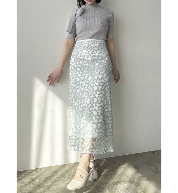 dazzlin「【藤井サチコラボ】マーガレットフラワータイトスカート」|スカート|