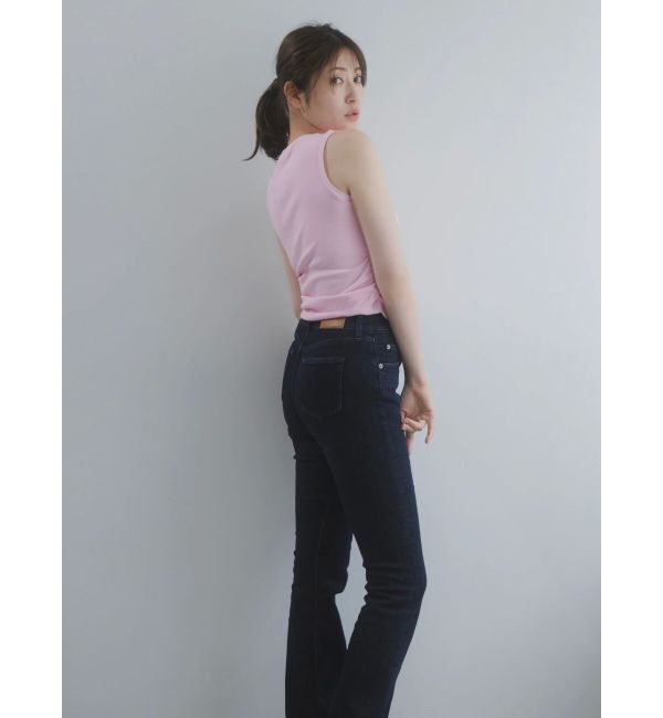 dazzlin「【吉田朱里】メイクアップフレアデニムパンツ」|デニム|インディゴ