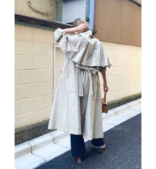 EMODA「ミニマルケープトレンチコート」|トレンチコート|