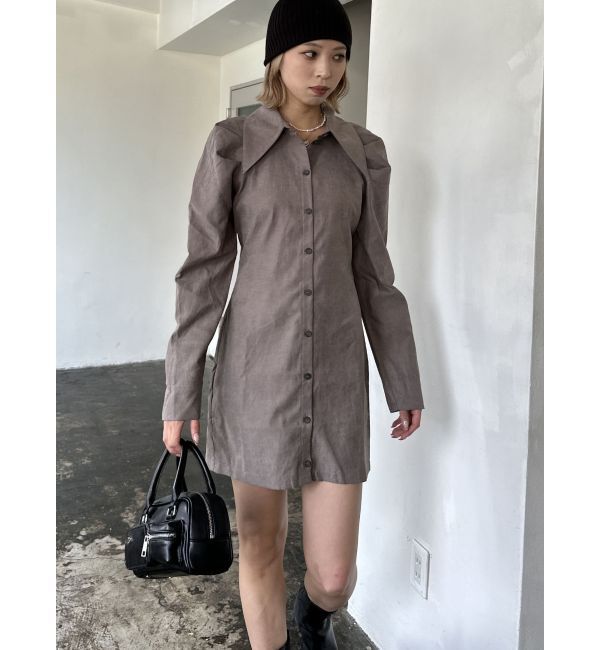 EMODA「ビッグカラーシャツワンピース」|ワンピース|