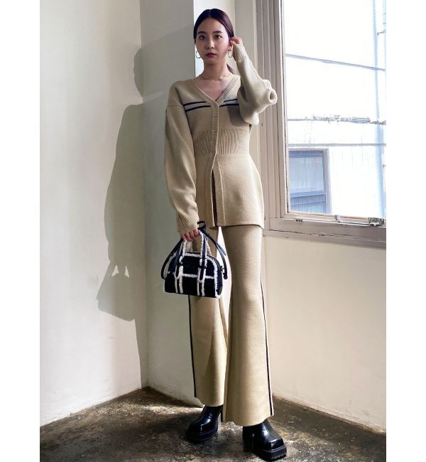 EMODA「チューズラインロゴカーディガン」|カーディガン|