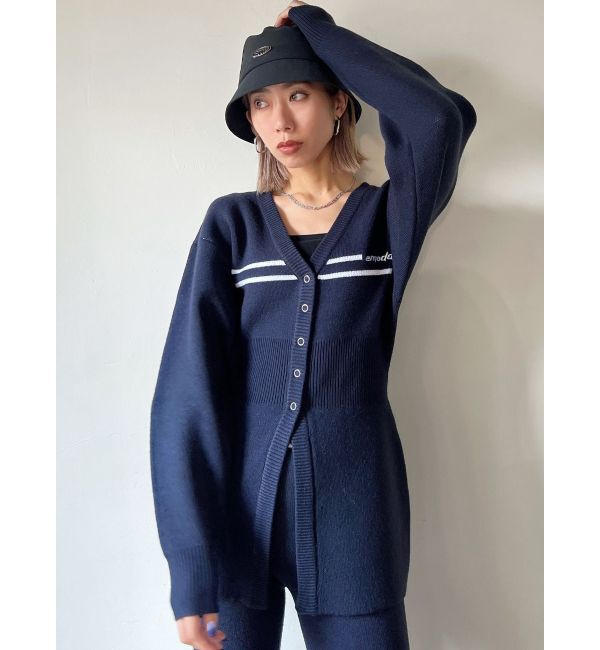 EMODA「チューズラインロゴカーディガン」|カーディガン|