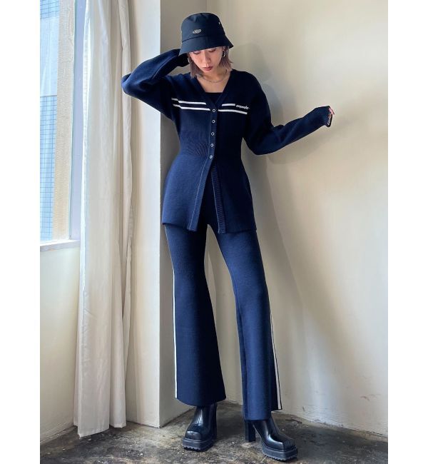 EMODA「チューズラインロゴカーディガン」|カーディガン|