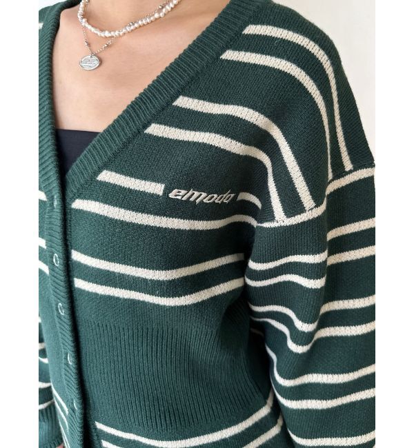 EMODA「チューズラインロゴカーディガン」|カーディガン|