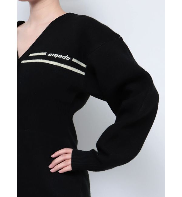 EMODA「チューズラインロゴカーディガン」|カーディガン|