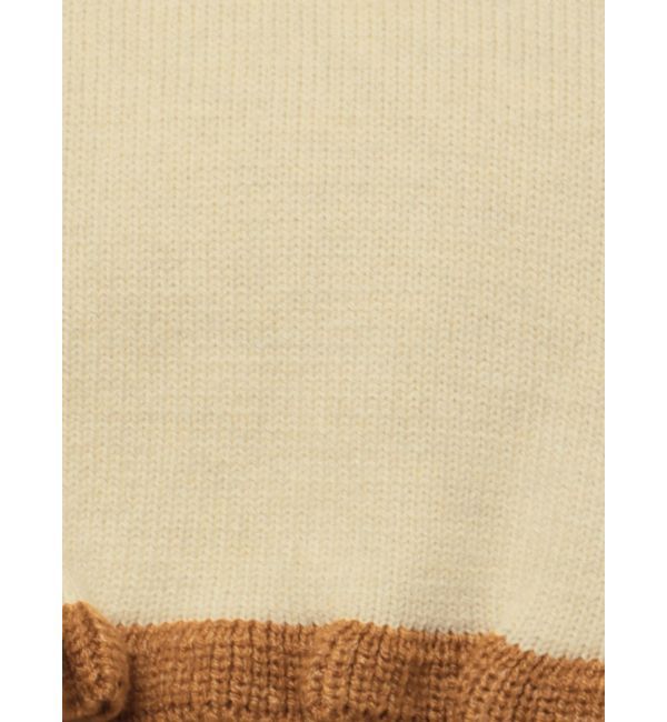 EMODA「Vネックフリルショートニット」|ニット・セーター|