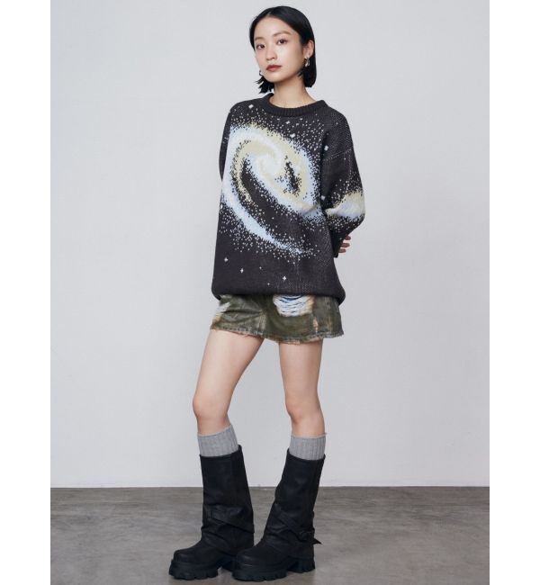 EMODA「レイヤーリップドデニムミニスカート」|スカート|