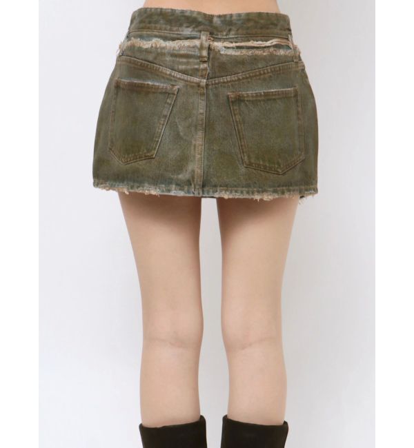 EMODA「レイヤーリップドデニムミニスカート」|スカート|