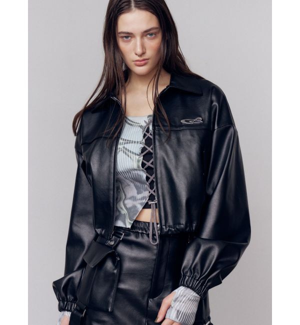 EMODA「スペイシーマークショートブルゾン」|ブルゾン・スタジャン|