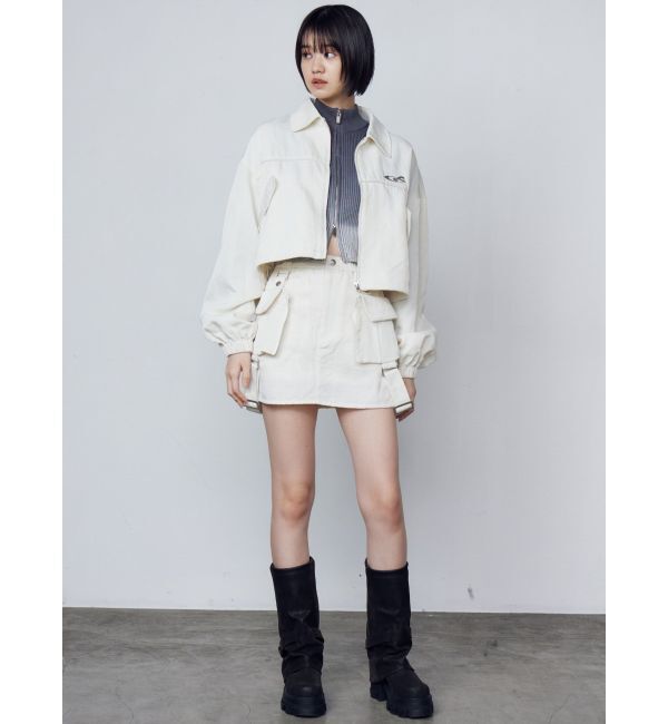 EMODA「スペイシーマークショートブルゾン」|ブルゾン・スタジャン|