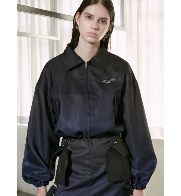 EMODA「スペイシーマークショートブルゾン」|ブルゾン・スタジャン|ネイビー