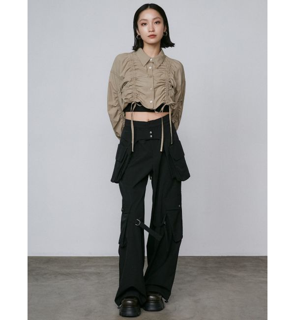 EMODA「レイヤーベルトナイロンフレアパンツ」|その他|
