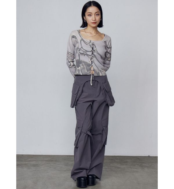 EMODA「レイヤーベルトナイロンフレアパンツ」|その他|