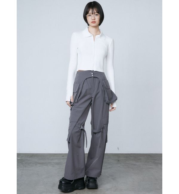 EMODA「レイヤーベルトナイロンフレアパンツ」|その他|