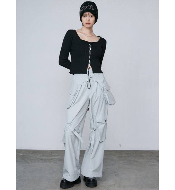 EMODA「レイヤーベルトナイロンフレアパンツ」|その他|