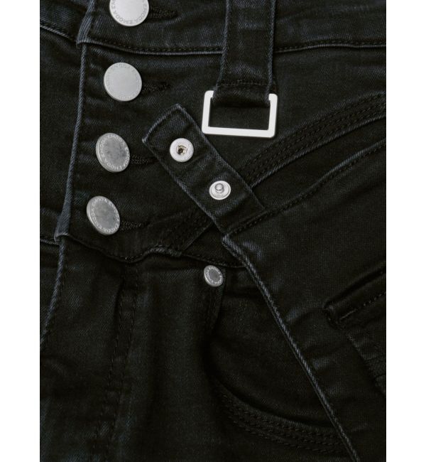 EMODA「ハングリボンフレアハイウエストパギンス」|デニム|