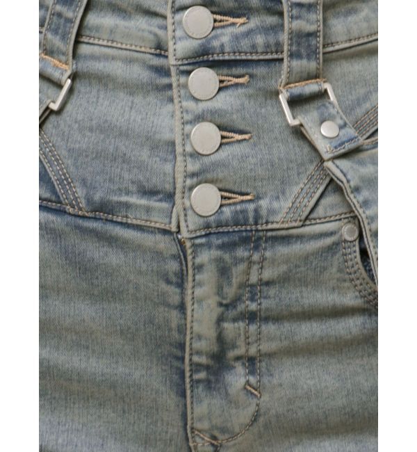 EMODA「ハングリボンフレアハイウエストパギンス」|デニム|