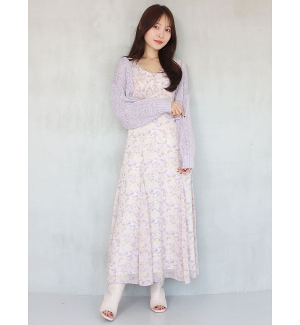 MERCURYDUO「透かし編みラメ混ボレロカーディガン」|カーディガン|