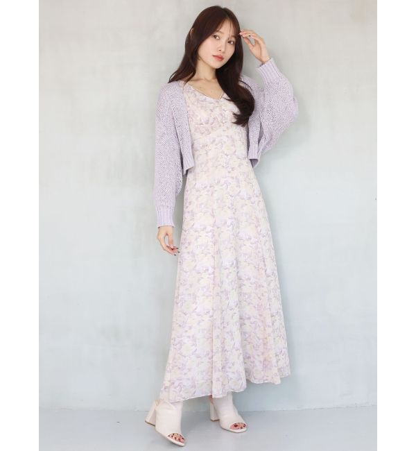 MERCURYDUO「透かし編みラメ混ボレロカーディガン」|カーディガン|