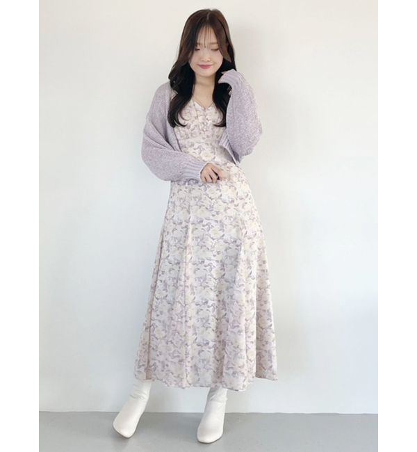 MERCURYDUO「透かし編みラメ混ボレロカーディガン」|カーディガン|