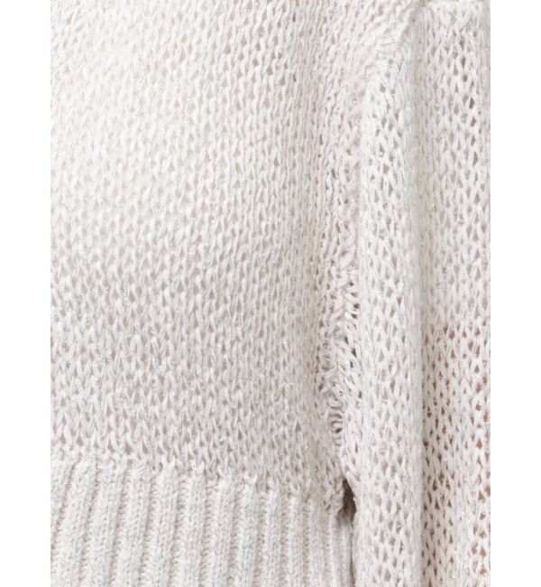 MERCURYDUO「透かし編みラメ混ボレロカーディガン」|カーディガン|