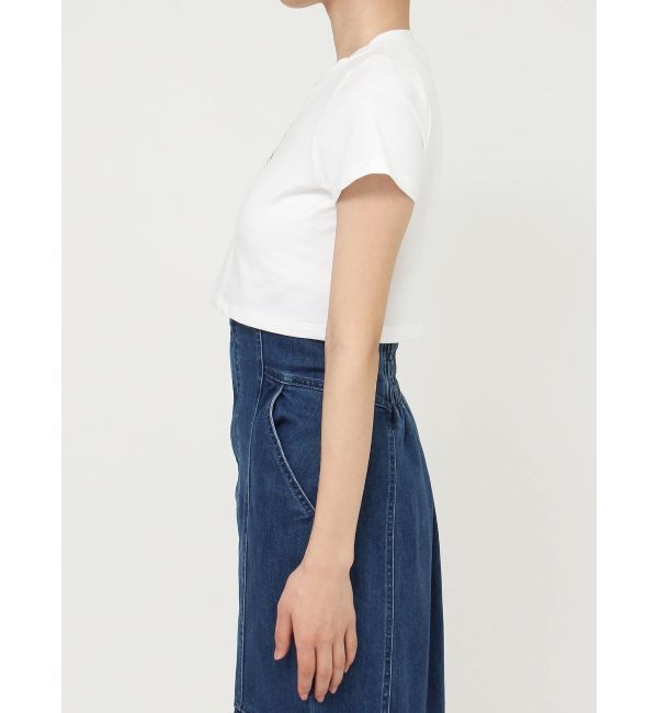 MERCURYDUO「クロップドパールロゴTシャツ」|Tシャツ・カットソー|