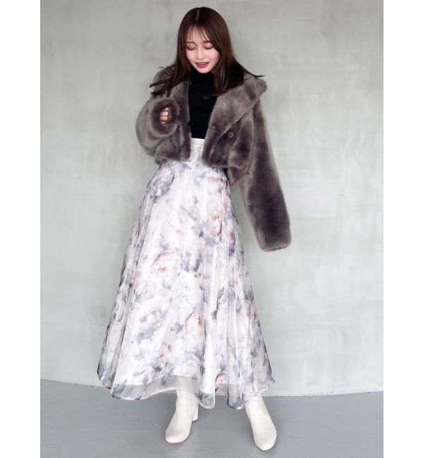 MERCURYDUO「フェイクレザーデザインヒールストレッチショートブーツ」|ショートブーツ|