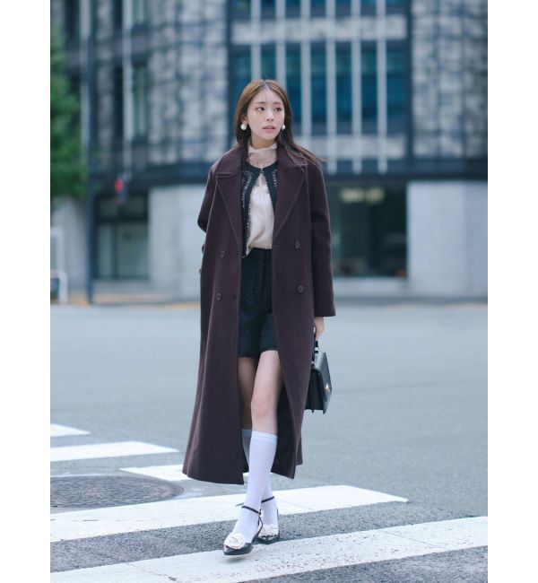 MERCURYDUO「ツイードノーカラージャケット」|ノーカラージャケット|