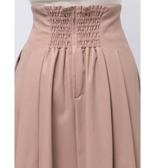 MERCURYDUO「フェイクレザーフレアスカート」|スカート|