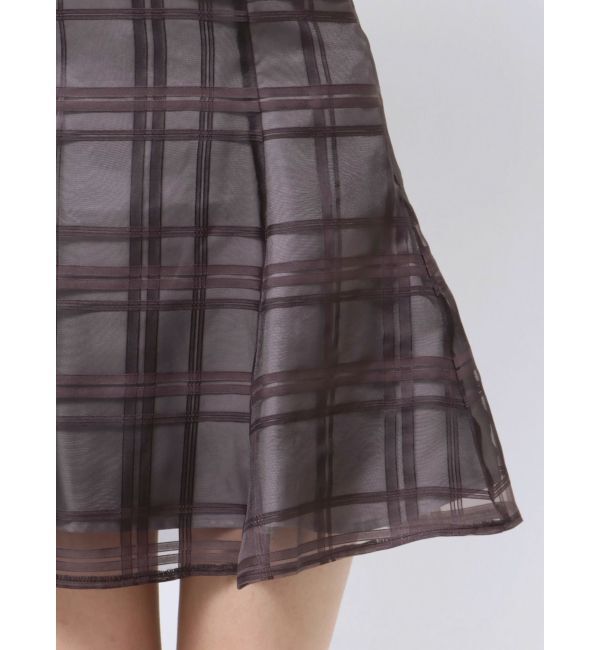 MERCURYDUO「シアーチェックバックレースアップミニスカパン」|その他|
