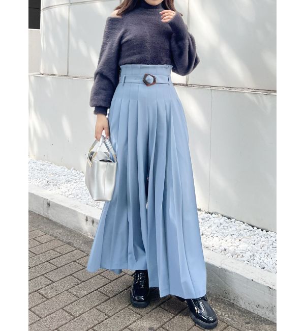 MERCURYDUO「ハイウエストプリーツワイドパンツ」|その他|