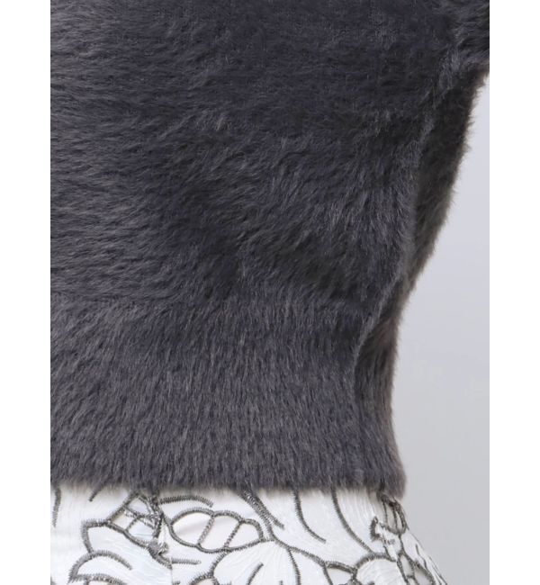 MERCURYDUO「ミニシャギーロングスリーブニットカーディガン」|カーディガン|