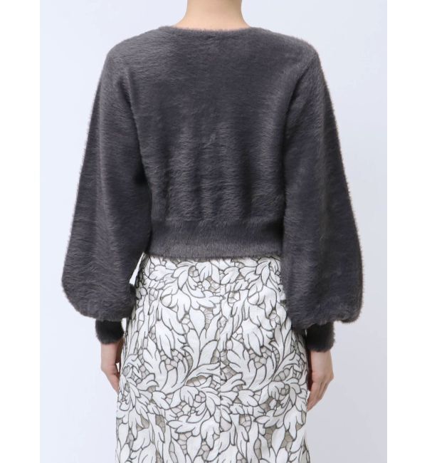 MERCURYDUO「ミニシャギーロングスリーブニットカーディガン」|カーディガン|