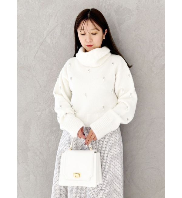 MERCURYDUO「ドロップパールニット」|ニット・セーター|