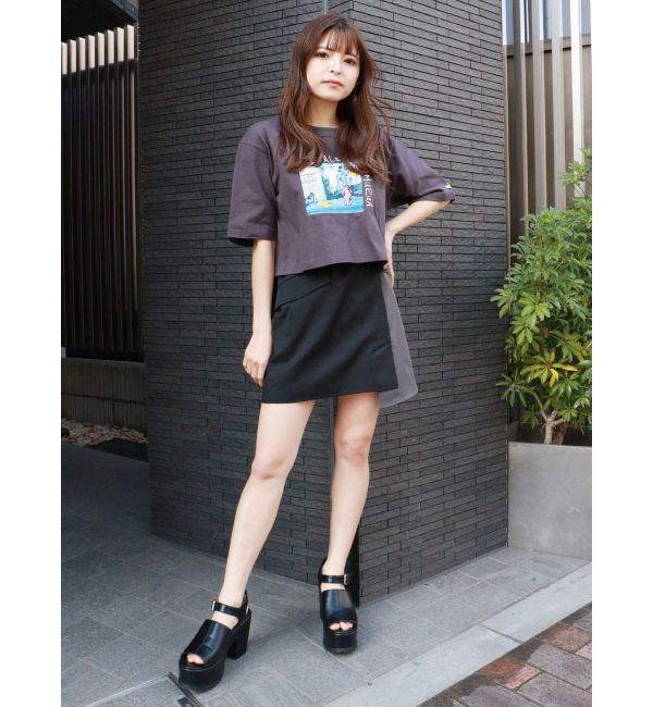 MURUA「アシメラップミニスカート」|スカート|