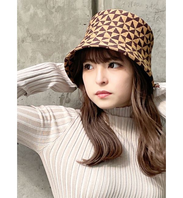 MURUA「ニットジャガードベルハット」|ハット|ミックス