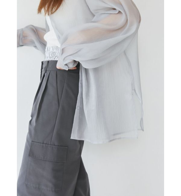 MURUA「シアーシャイニーボリュームスリーブシャツ」|シャツ・ブラウス|