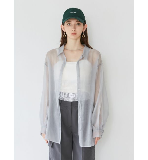 MURUA「シアーシャイニーボリュームスリーブシャツ」|シャツ・ブラウス|