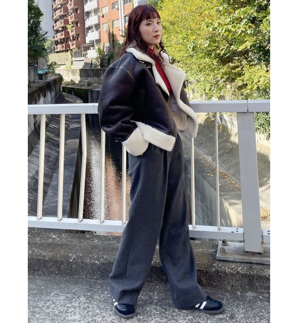 MURUA「ウールライクタックワイドパンツ」|その他|