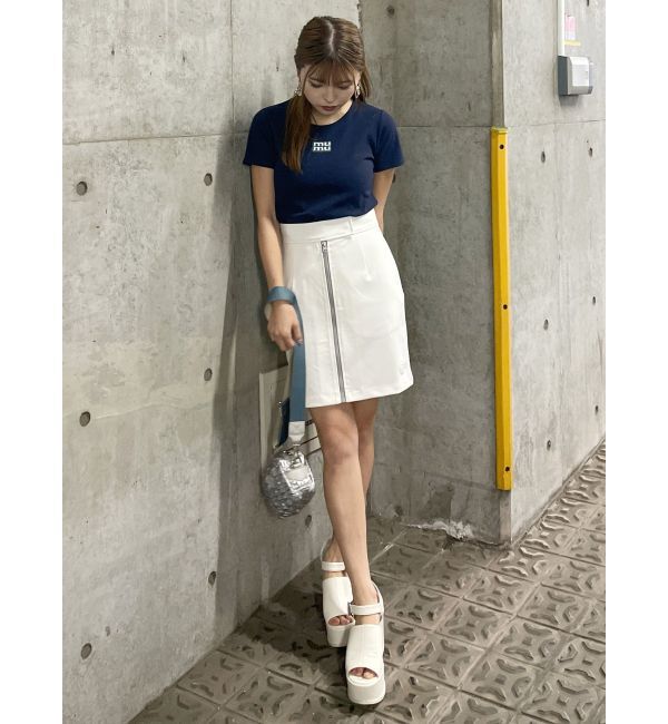 MURUA「フロントジップミニスカート」|スカート|