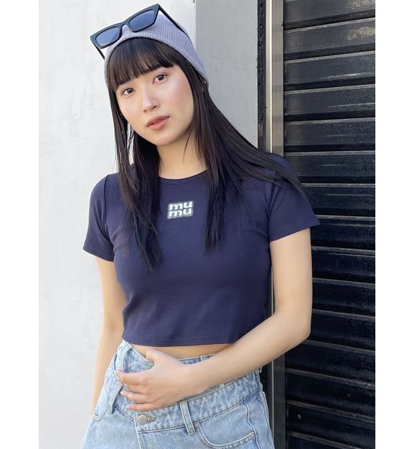 MURUA「ロゴクロップトTシャツ」|Tシャツ・カットソー|