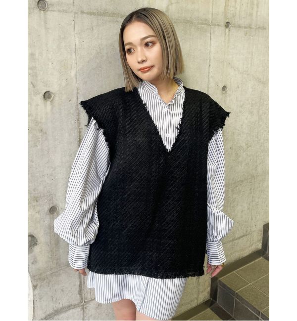 MURUA「オリジナルツイードシャツワンピース【2way】」|ワンピース|