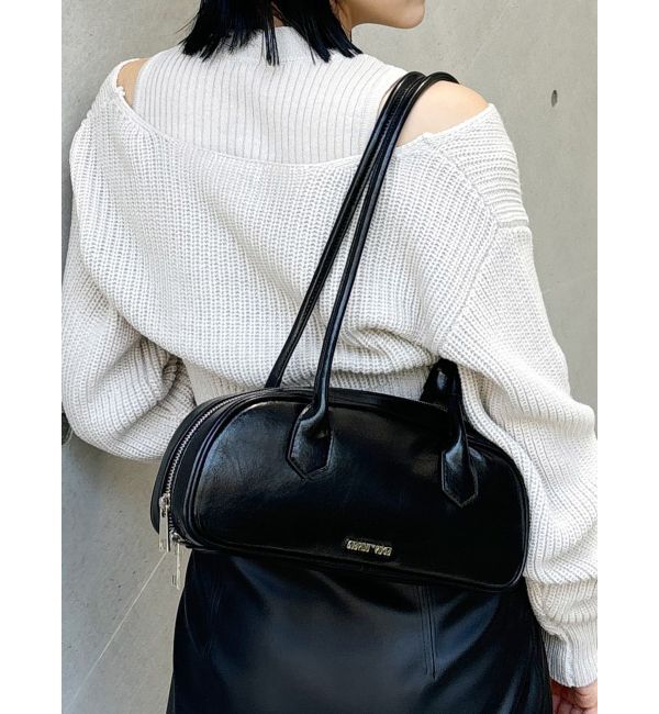 MURUA「ロングショルダーボストンバッグ」|ボストンバッグ|ブラック