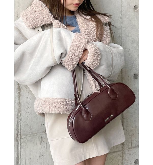 MURUA「ロングショルダーボストンバッグ」|ボストンバッグ|ブラウン