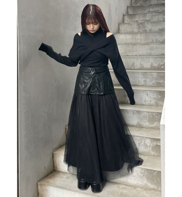 MURUA「ドッキングチュールスカート」|スカート|