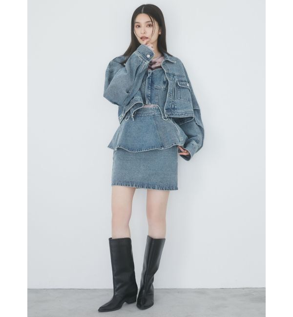 MURUA「ショートデニムジャケット【セットアップ着用可】」|デニムジャケット|