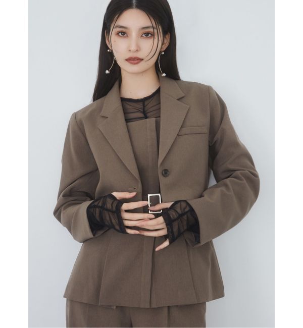 MURUA「ヘムアタッチメントショートジャケット【セットアップ着用可】」|テーラードジャケット|