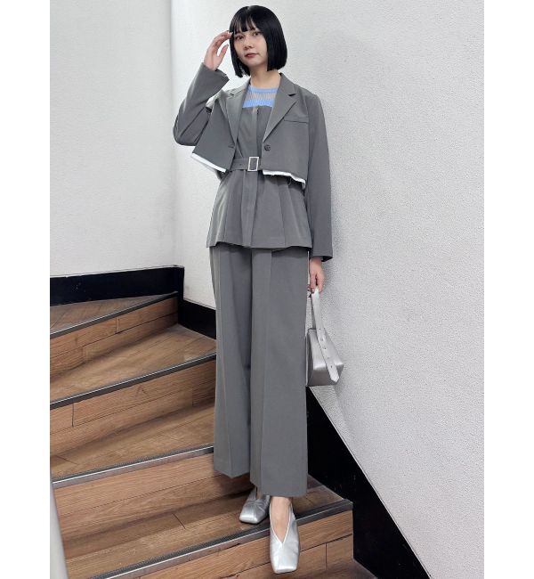 MURUA「ヘムアタッチメントショートジャケット【セットアップ着用可】」|テーラードジャケット|