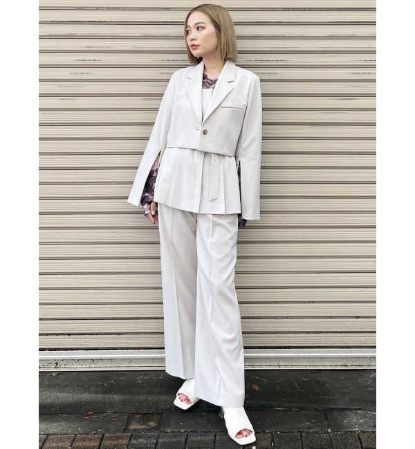 MURUA「ヘムアタッチメントショートジャケット【セットアップ着用可】」|テーラードジャケット|